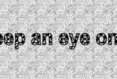 “keep an eye on” は本当に1つの目を使ってた