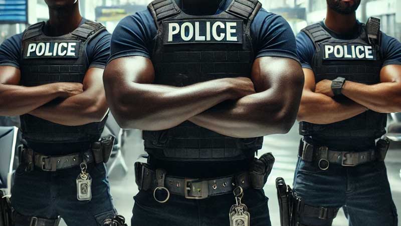 black police